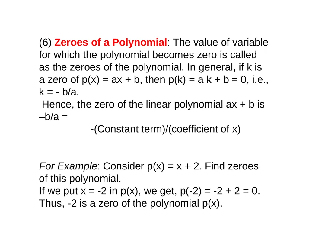 CHAPTER 2 POLYNOMIALS (1) Polynomial : The - slide 4 of 17