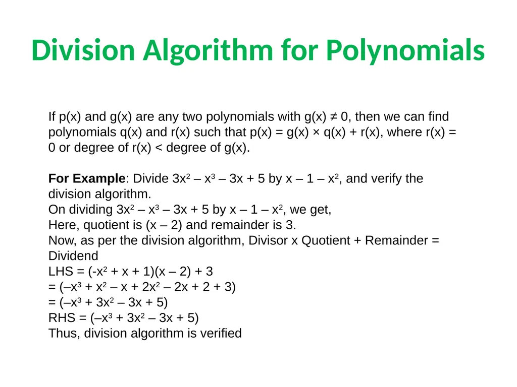 CHAPTER 2 POLYNOMIALS (1) Polynomial : The - slide 10 of 17