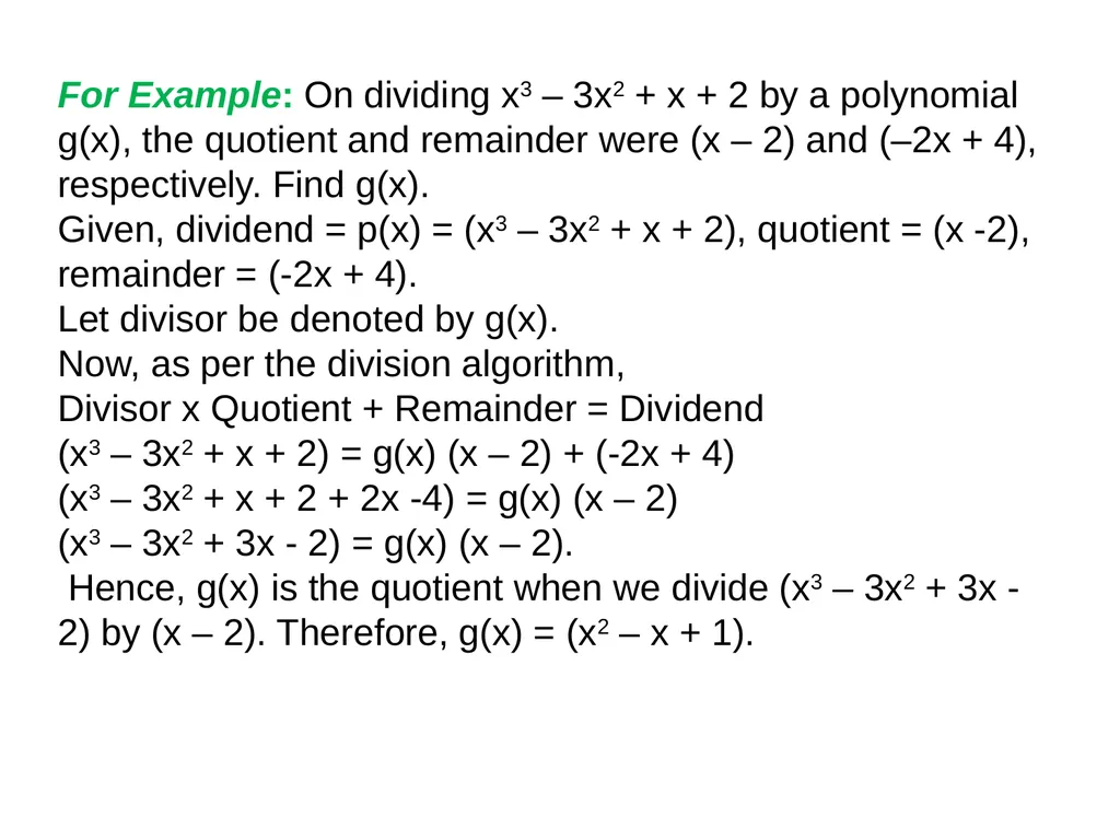 CHAPTER 2 POLYNOMIALS (1) Polynomial : The - slide 11 of 17