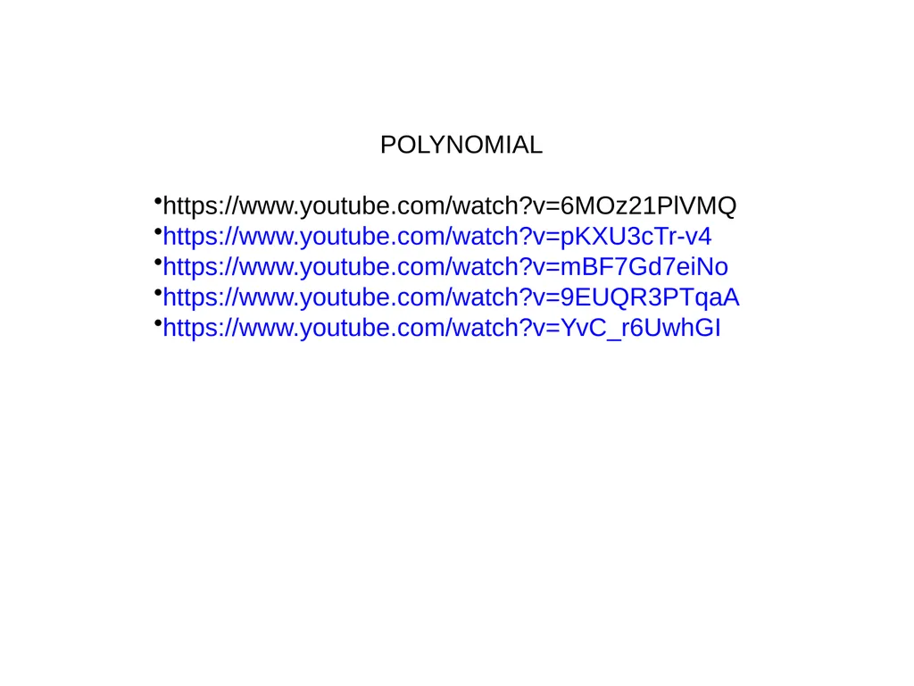CHAPTER 2 POLYNOMIALS (1) Polynomial : The - slide 16 of 17
