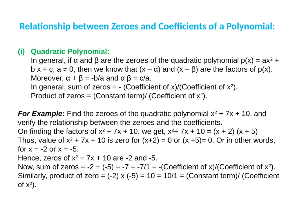 CHAPTER 2 POLYNOMIALS (1) Polynomial : The - slide 8 of 17