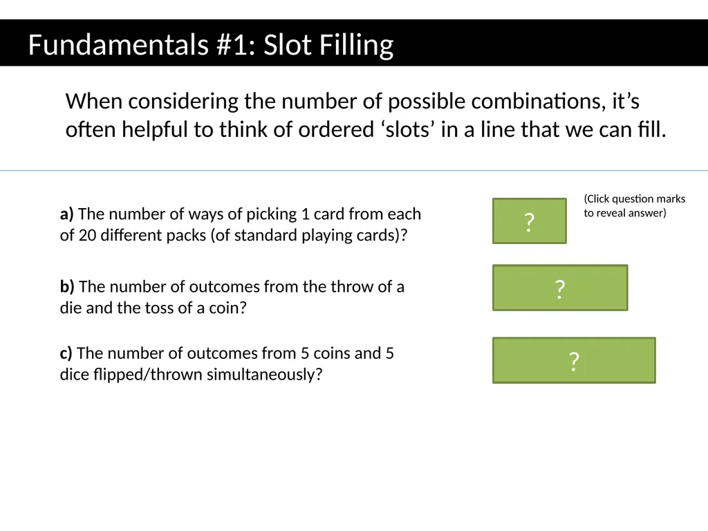 Topic 1: Combinatorics Dr J Frost - slide 10 of 75