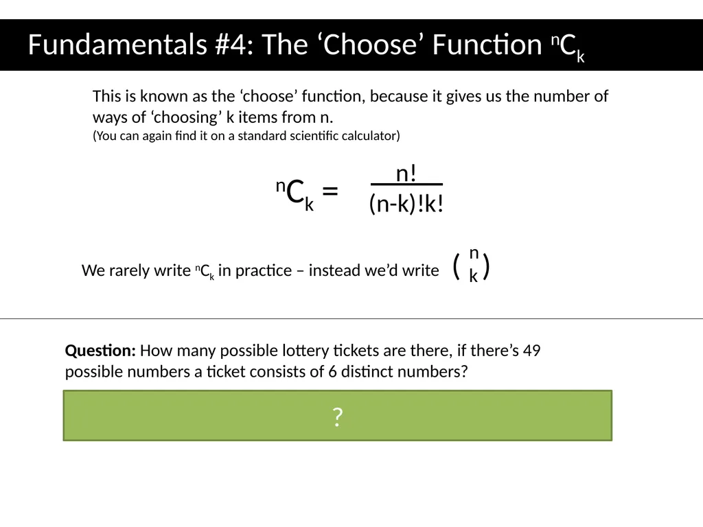 Topic 1: Combinatorics Dr J Frost - slide 18 of 75