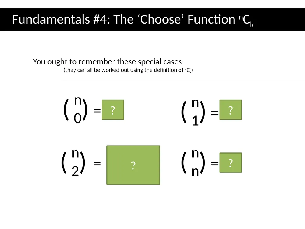 Topic 1: Combinatorics Dr J Frost - slide 19 of 75
