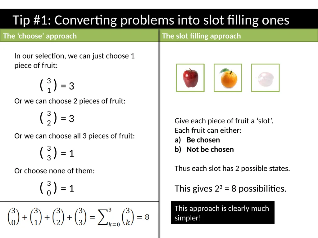Topic 1: Combinatorics Dr J Frost - slide 29 of 75