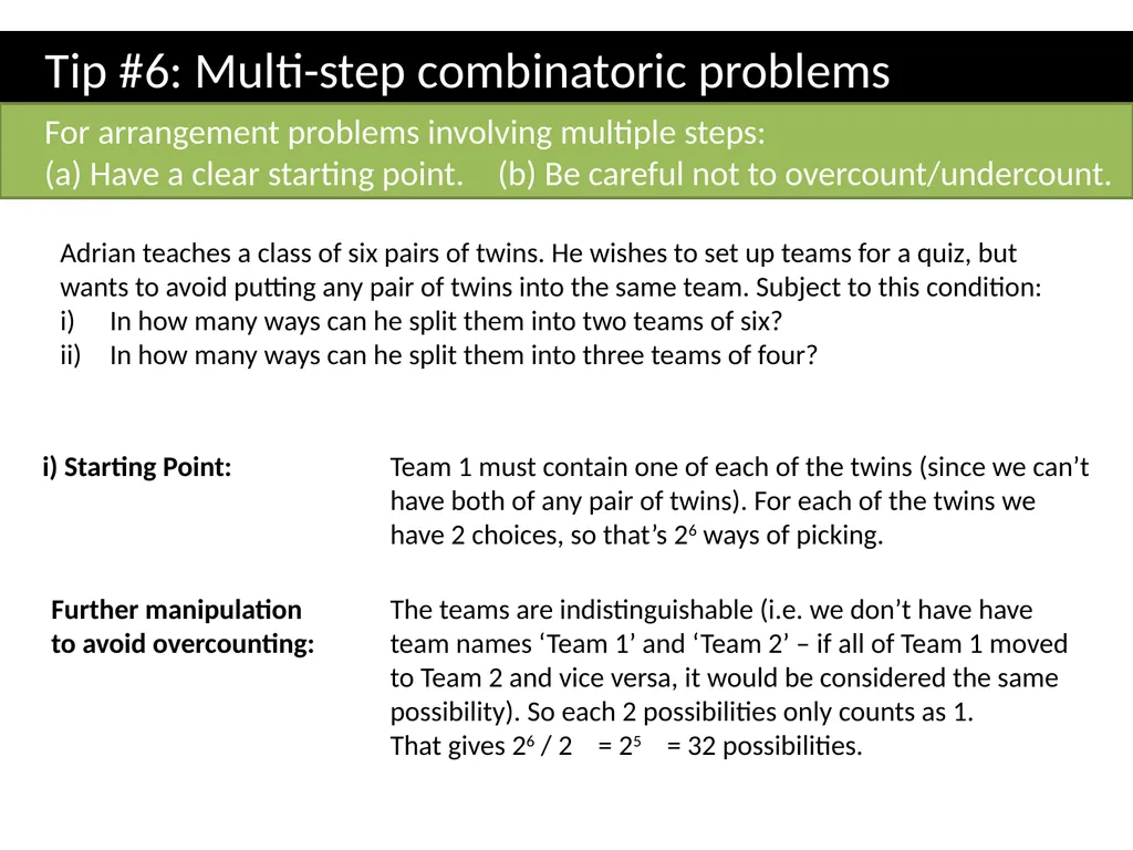 Topic 1: Combinatorics Dr J Frost - slide 44 of 75