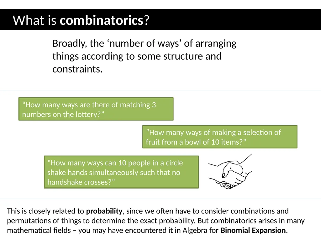 Topic 1: Combinatorics Dr J Frost - slide 8 of 75