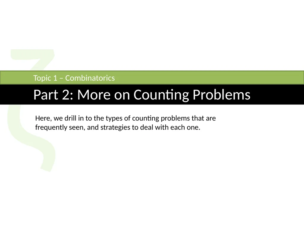 Topic 1: Combinatorics Dr J Frost - slide 27 of 75