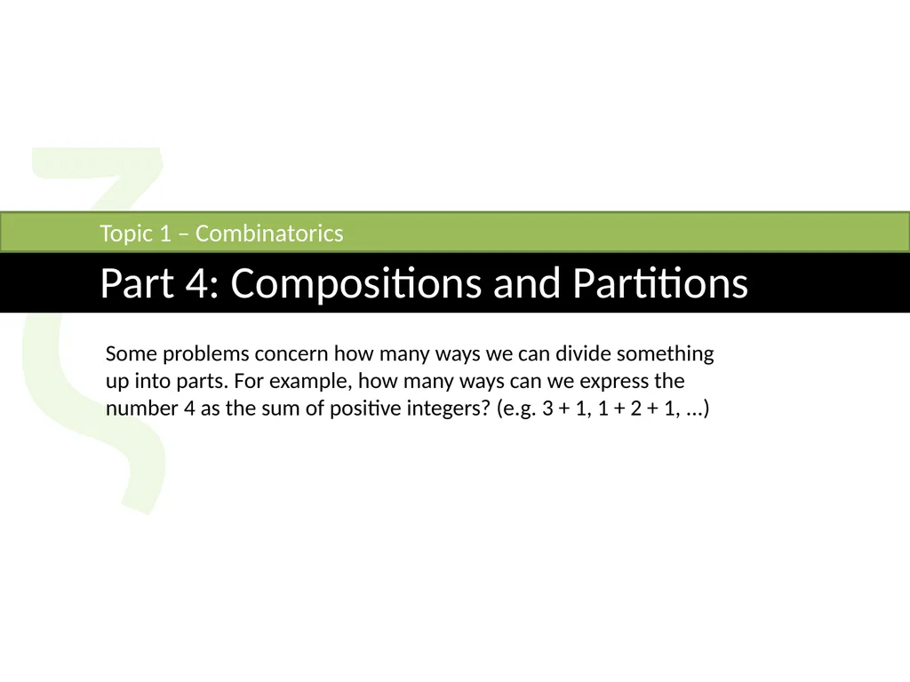 Topic 1: Combinatorics Dr J Frost - slide 60 of 75