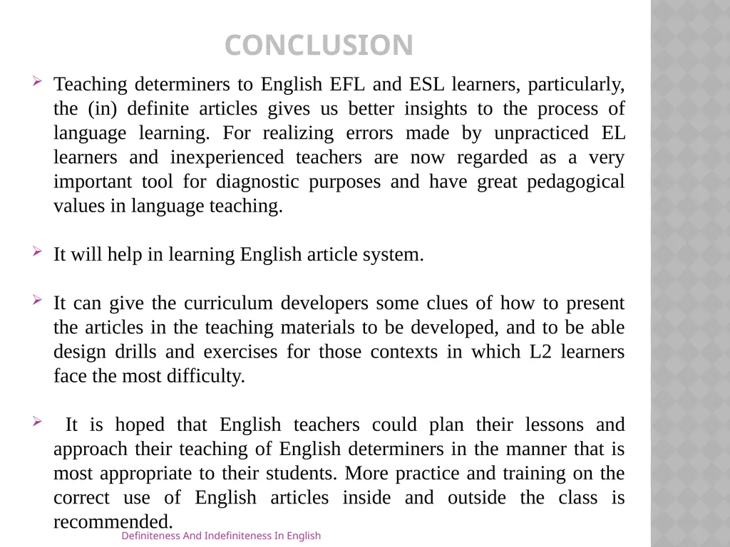 Definiteness And Indefiniteness In English Assist - slide 15 of 16