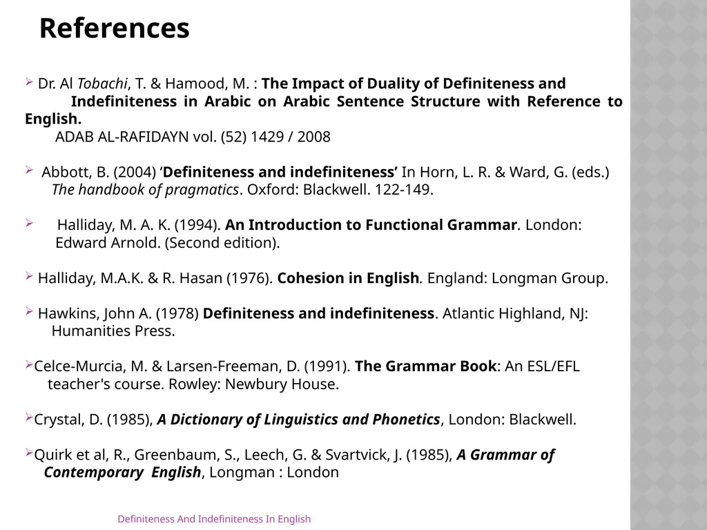 Definiteness And Indefiniteness In English Assist - slide 16 of 16