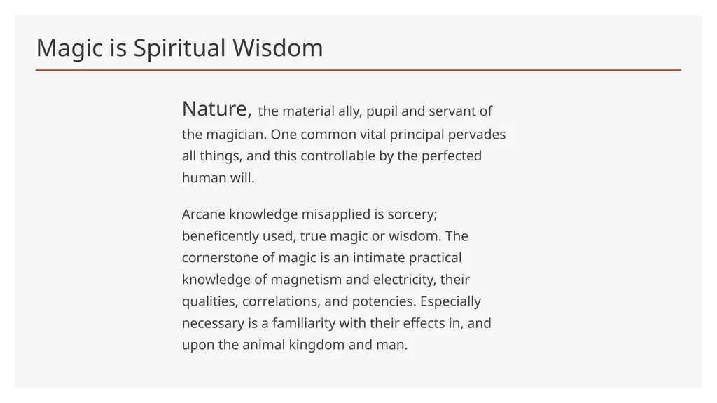 MAGIC THE DIVINE SCIENCE a talk with Q&A panel - slide 9 of 12