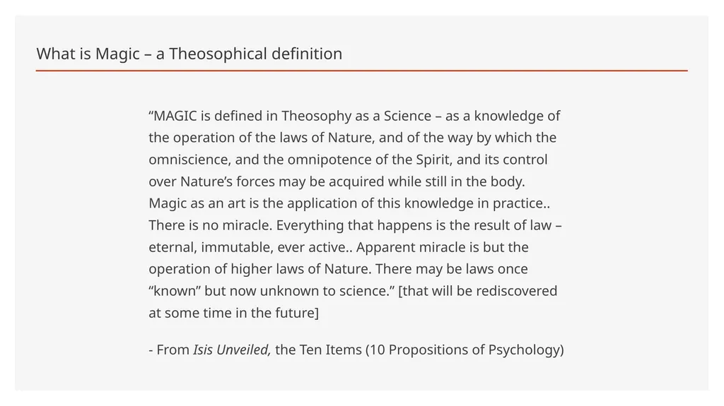 MAGIC THE DIVINE SCIENCE a talk with Q&A panel - slide 8 of 12
