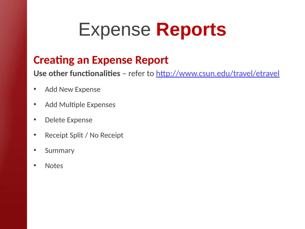 eTravel Authorization / Reimbursement Overview - slide 25 of 27