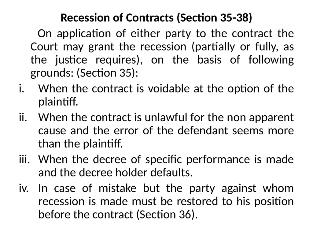 How specific Reliefs are Given under Specific - slide 23 of 32