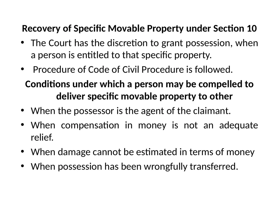 How specific Reliefs are Given under Specific - slide 9 of 32