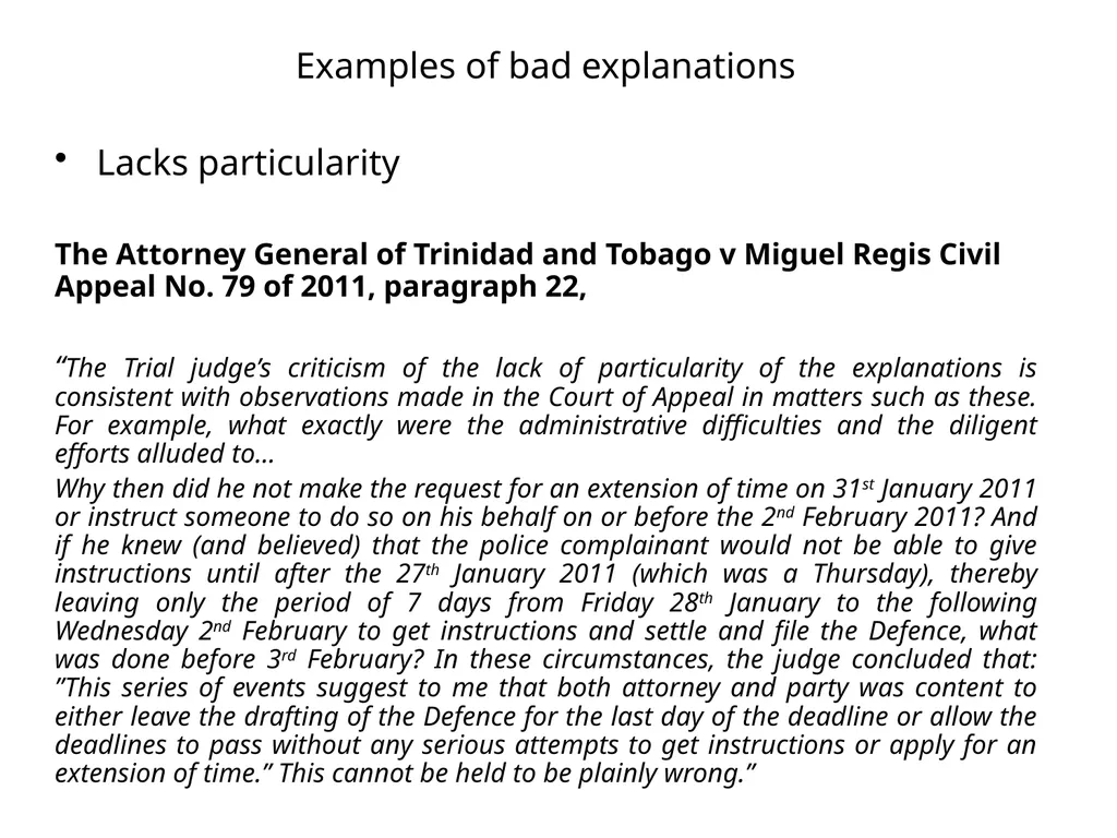 APPLICATIONS FOR EXTENSIONS OF TIME & RELIEF FROM - slide 14 of 17