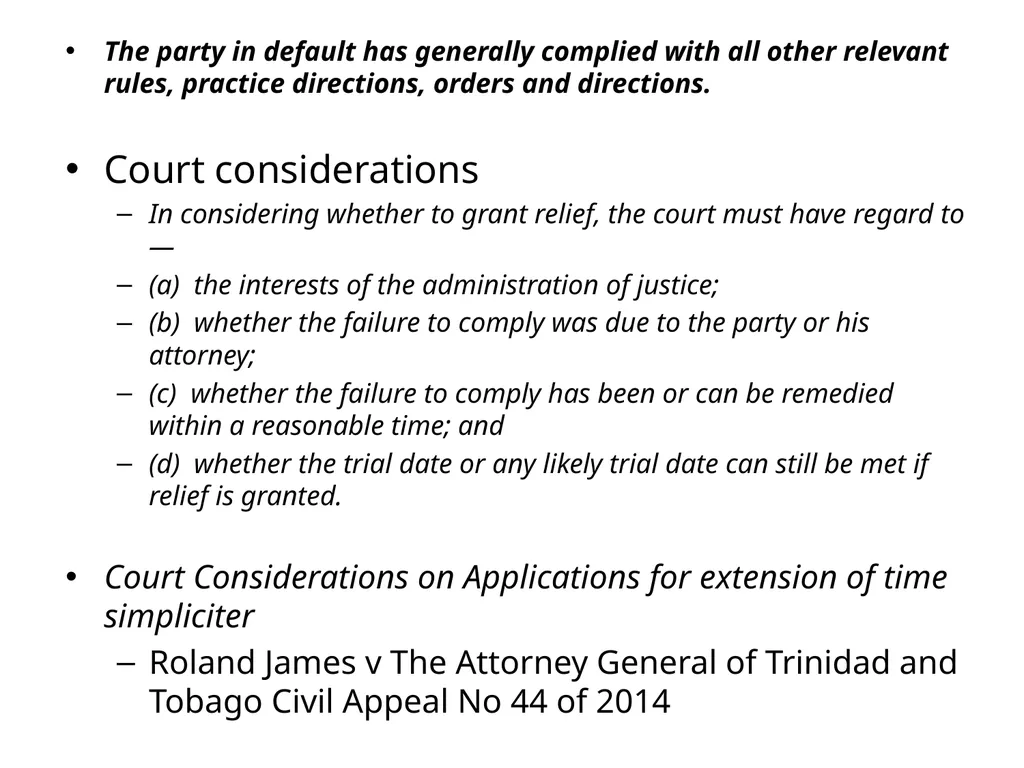 APPLICATIONS FOR EXTENSIONS OF TIME & RELIEF FROM - slide 16 of 17