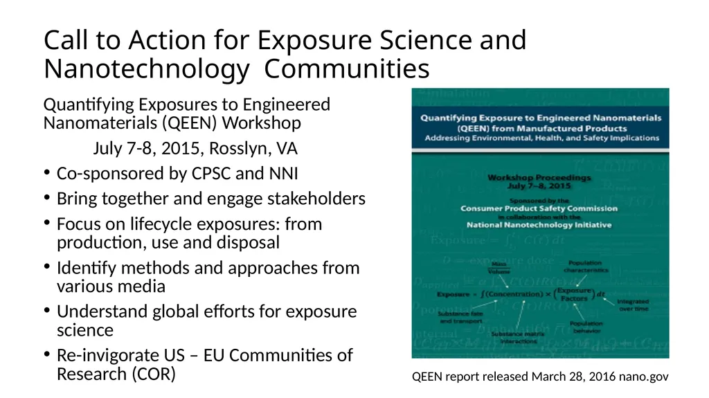 Quantifying exposure to engineered nanomaterials - slide 6 of 6