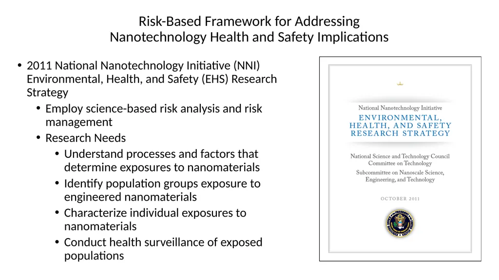 Quantifying exposure to engineered nanomaterials - slide 3 of 6