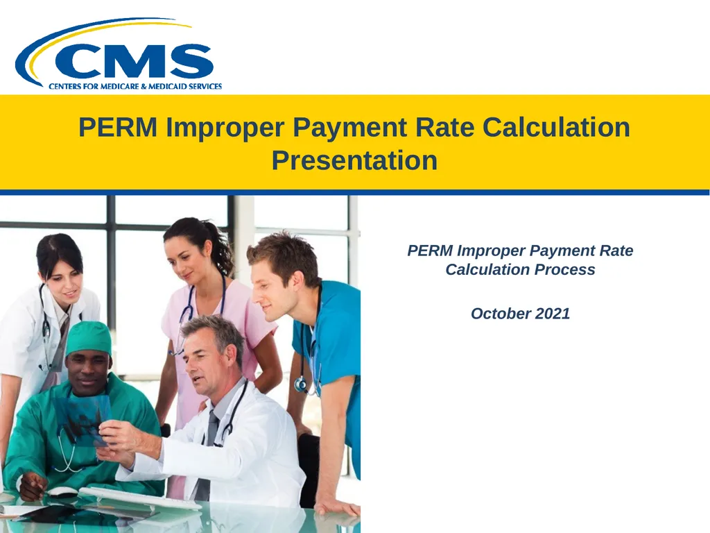 PERM Improper Payment Rate Calculation - slide 1 of 17
