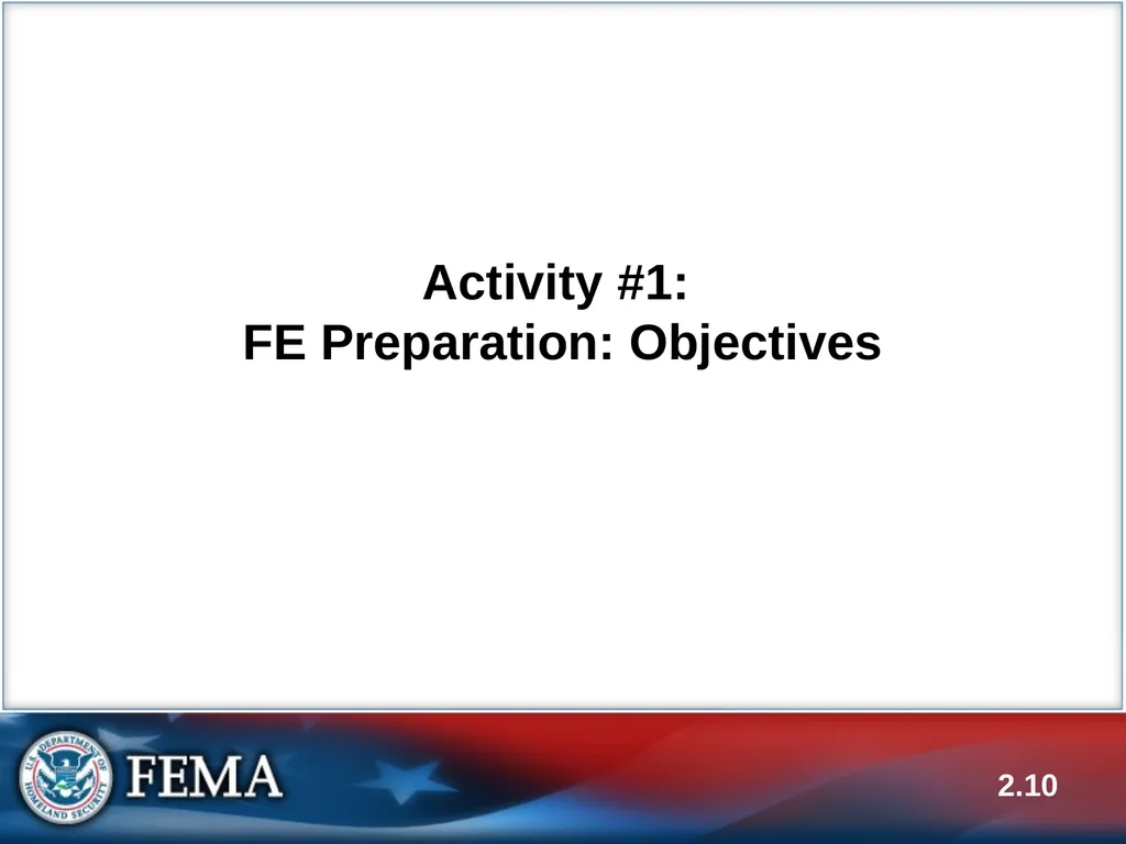 E133: OPERATIONS-BASED EXERCISE DESIGN AND - slide 10 of 71