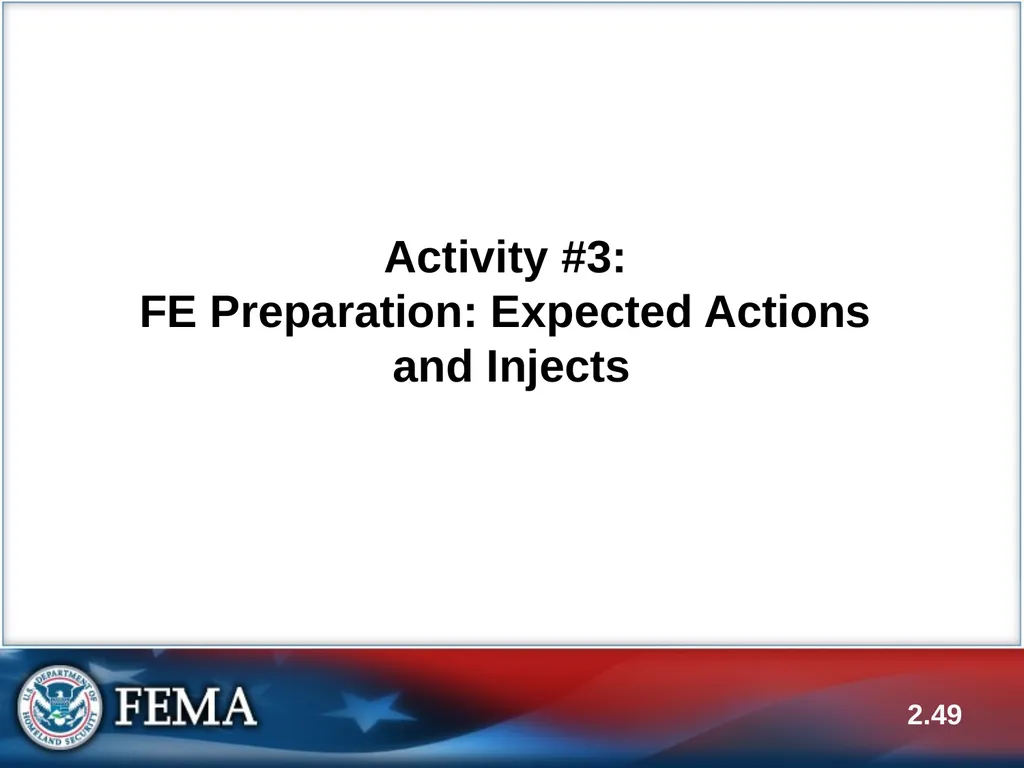 E133: OPERATIONS-BASED EXERCISE DESIGN AND - slide 49 of 71
