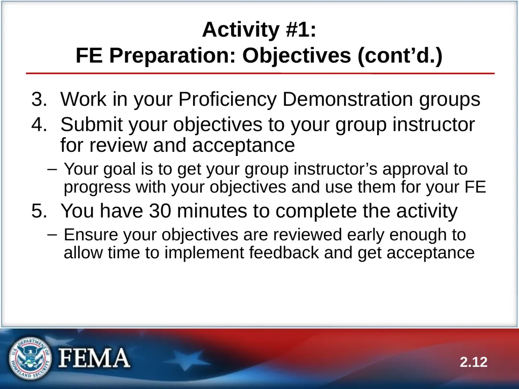 E133: OPERATIONS-BASED EXERCISE DESIGN AND - slide 12 of 71