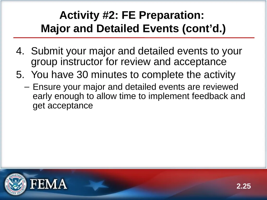 E133: OPERATIONS-BASED EXERCISE DESIGN AND - slide 25 of 71