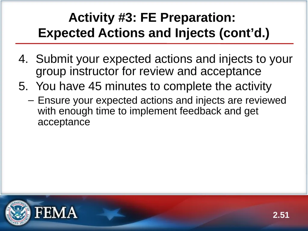 E133: OPERATIONS-BASED EXERCISE DESIGN AND - slide 51 of 71