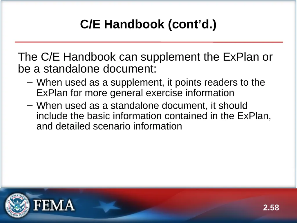 E133: OPERATIONS-BASED EXERCISE DESIGN AND - slide 58 of 71