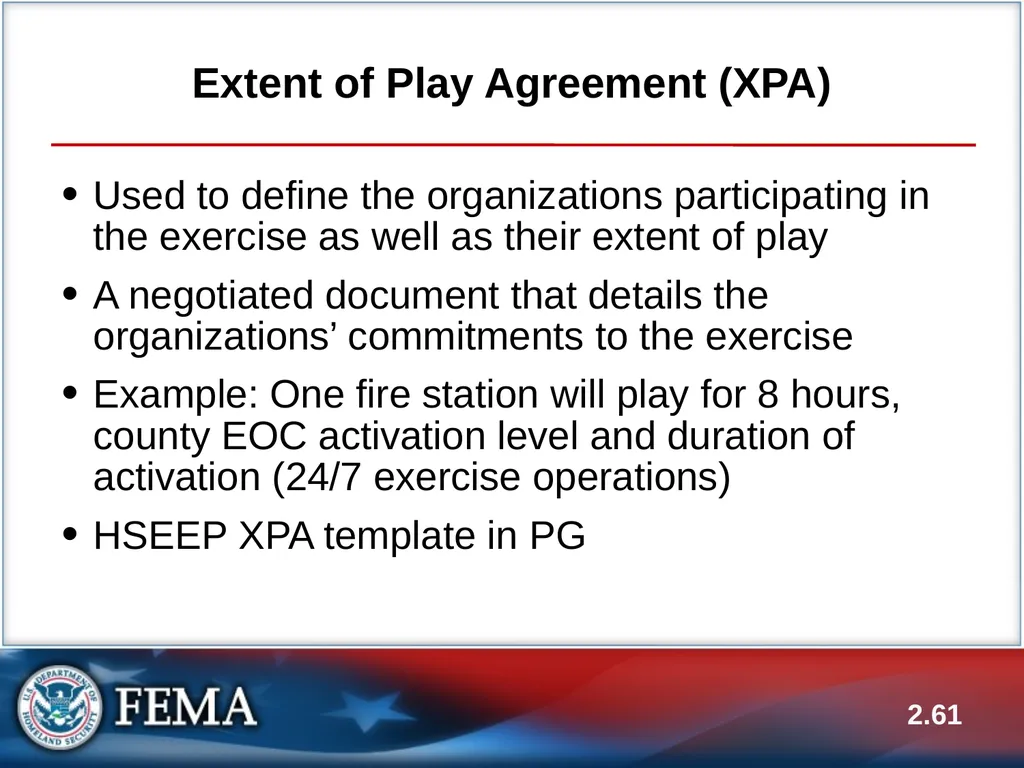 E133: OPERATIONS-BASED EXERCISE DESIGN AND - slide 61 of 71