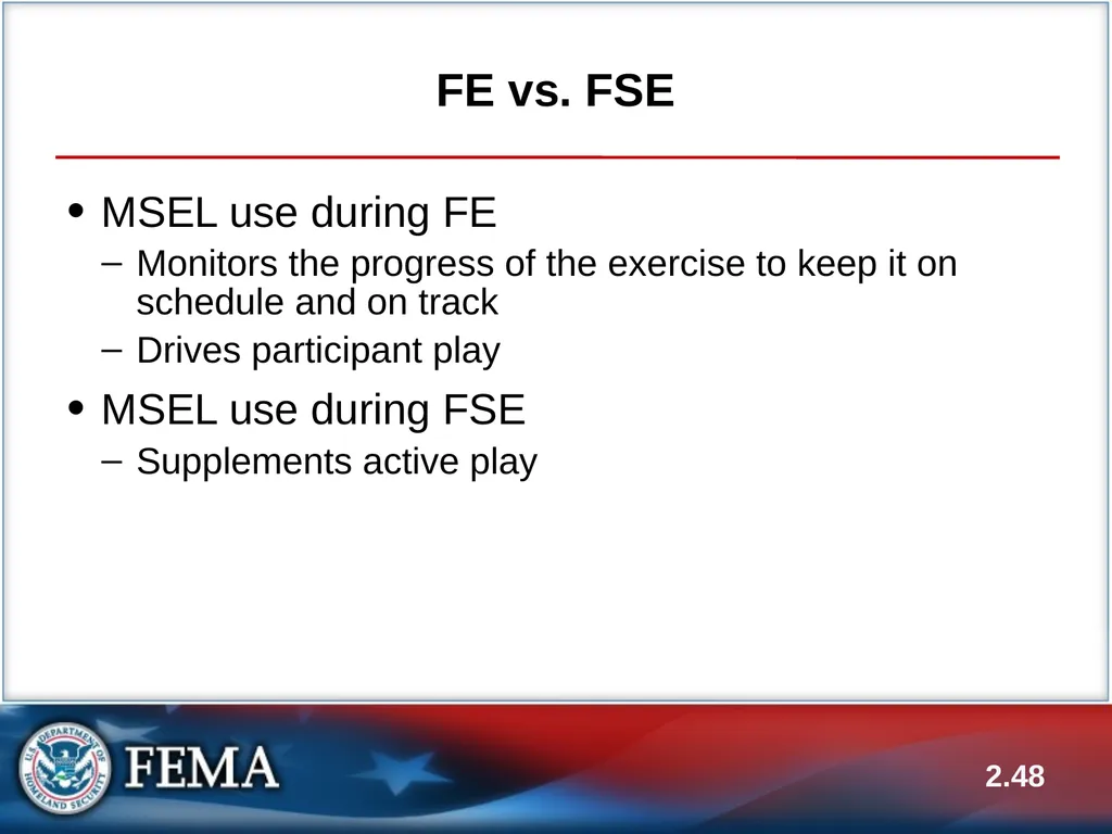 E133: OPERATIONS-BASED EXERCISE DESIGN AND - slide 48 of 71