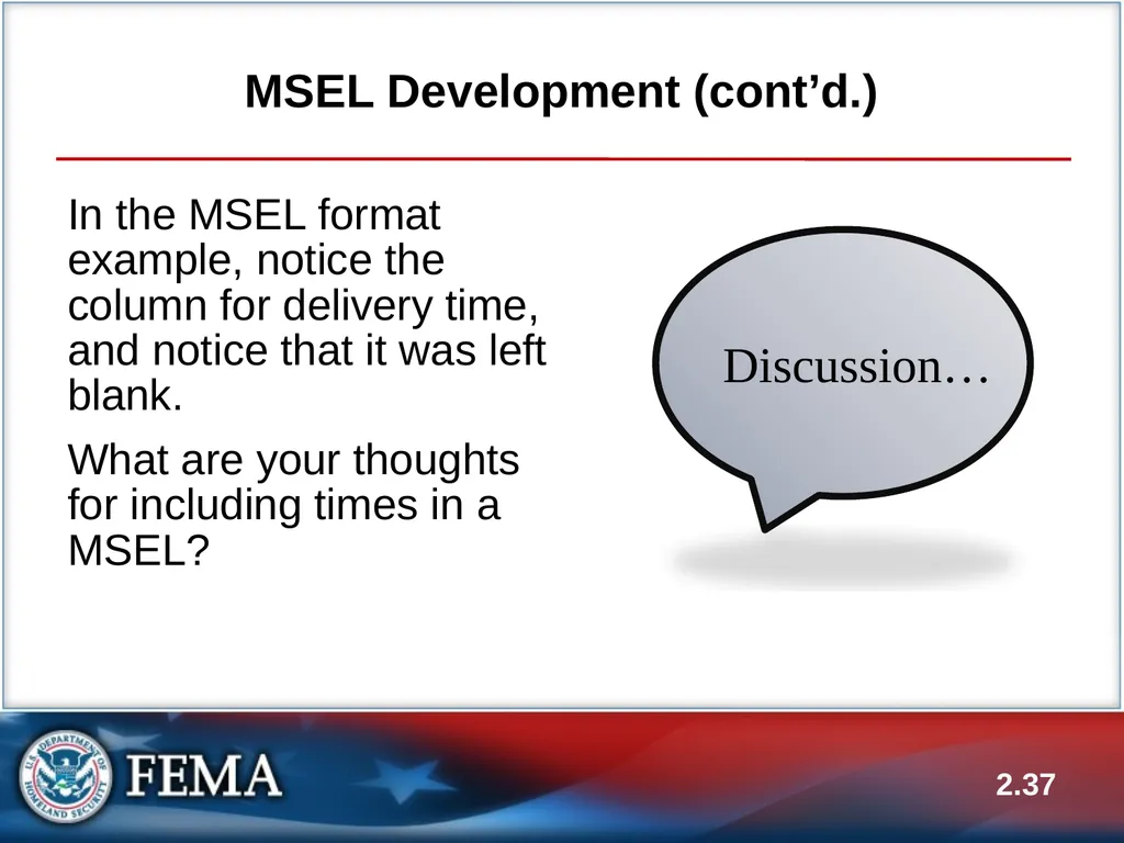 E133: OPERATIONS-BASED EXERCISE DESIGN AND - slide 37 of 71
