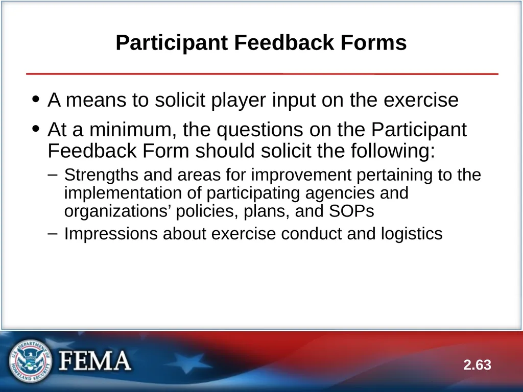 E133: OPERATIONS-BASED EXERCISE DESIGN AND - slide 63 of 71
