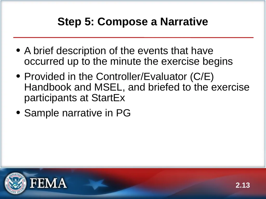 E133: OPERATIONS-BASED EXERCISE DESIGN AND - slide 13 of 71
