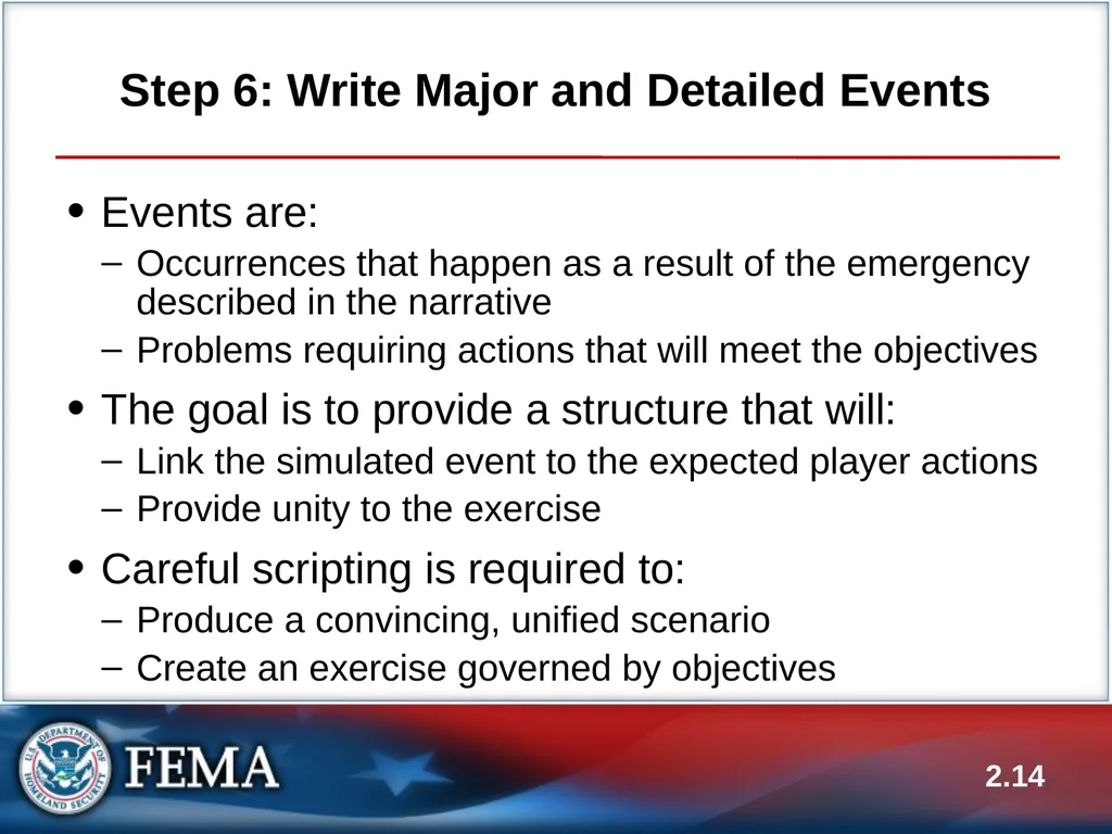 E133: OPERATIONS-BASED EXERCISE DESIGN AND - slide 14 of 71