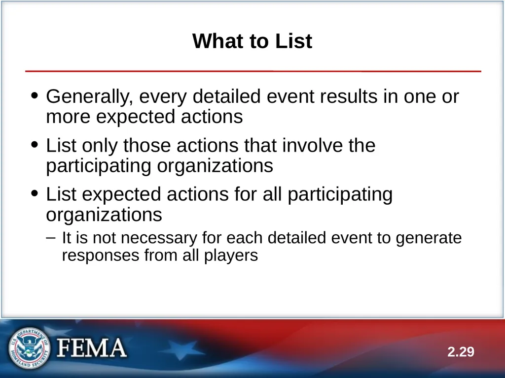 E133: OPERATIONS-BASED EXERCISE DESIGN AND - slide 29 of 71