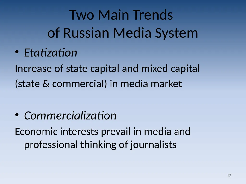 Paradoxes of journalistic profession: Russia in - slide 12 of 16