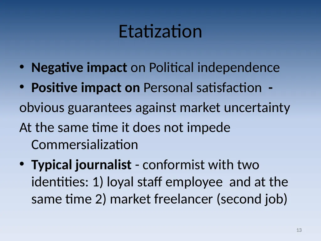 Paradoxes of journalistic profession: Russia in - slide 13 of 16