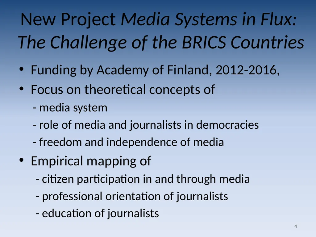 Paradoxes of journalistic profession: Russia in - slide 4 of 16