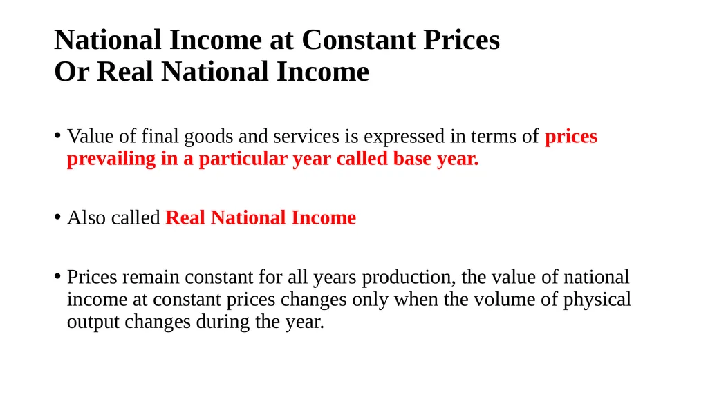 Nominal National Income & Real National Income By - slide 3 of 8