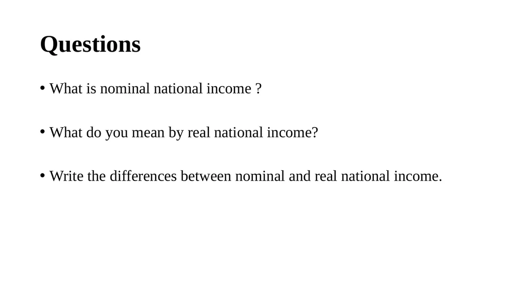 Nominal National Income & Real National Income By - slide 7 of 8