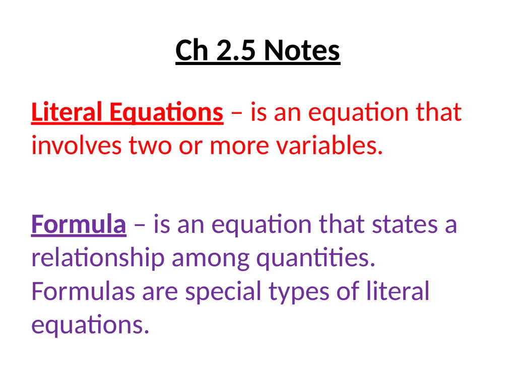 Chapter 2.1 Common Core – A.CED.1 & A.REI.3 Create - slide 10 of 22