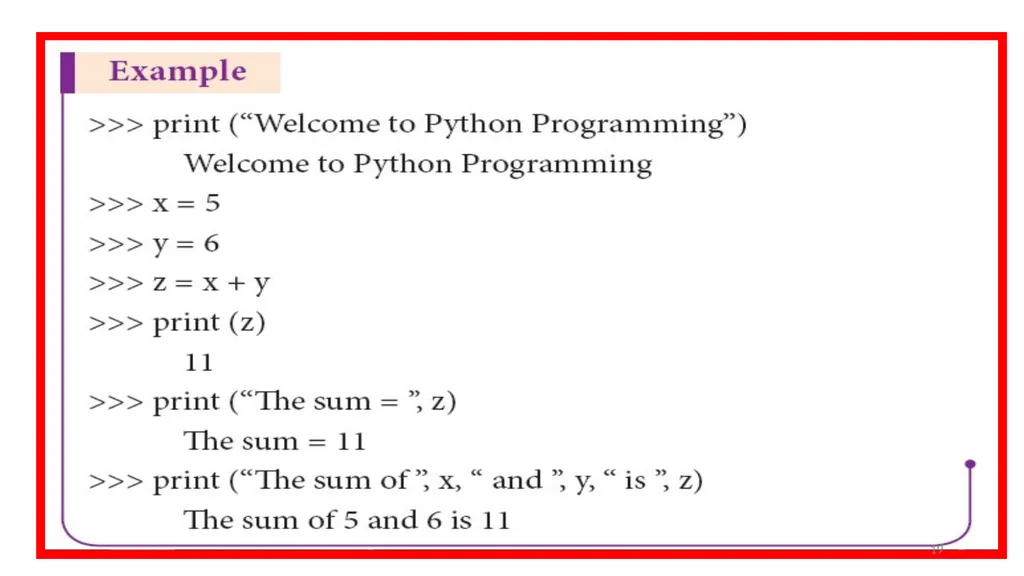1 PROGRAMMING IN PYTHON PYTHON VARIABLES AND - slide 19 of 85