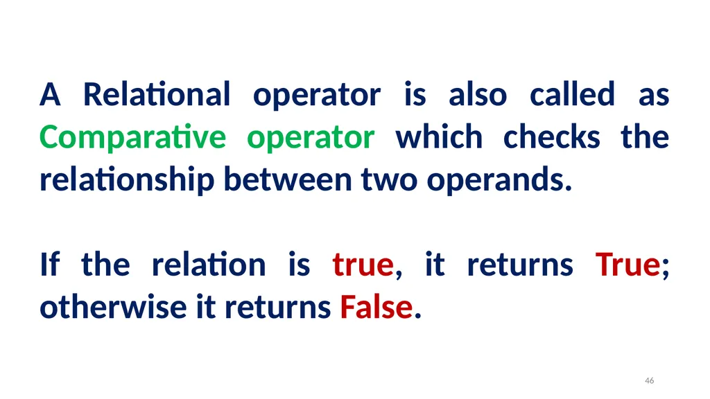 1 PROGRAMMING IN PYTHON PYTHON VARIABLES AND - slide 46 of 85