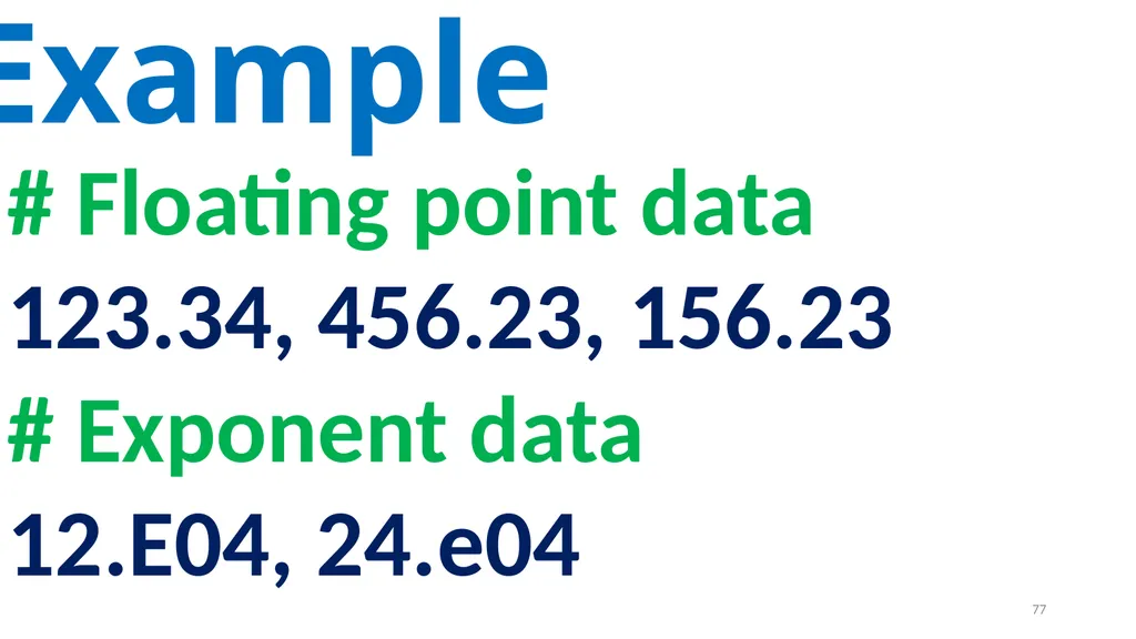 1 PROGRAMMING IN PYTHON PYTHON VARIABLES AND - slide 77 of 85