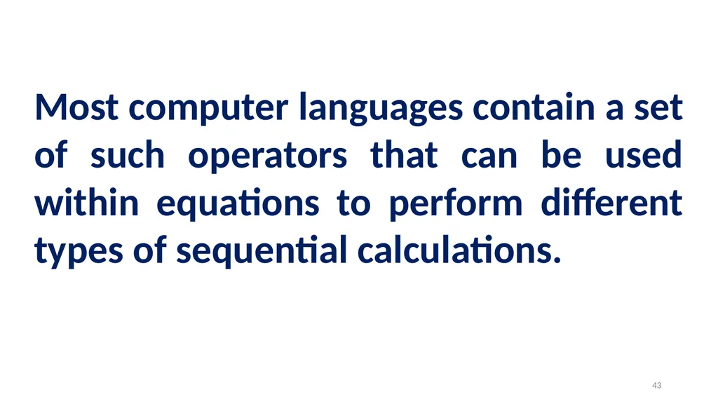 1 PROGRAMMING IN PYTHON PYTHON VARIABLES AND - slide 43 of 85