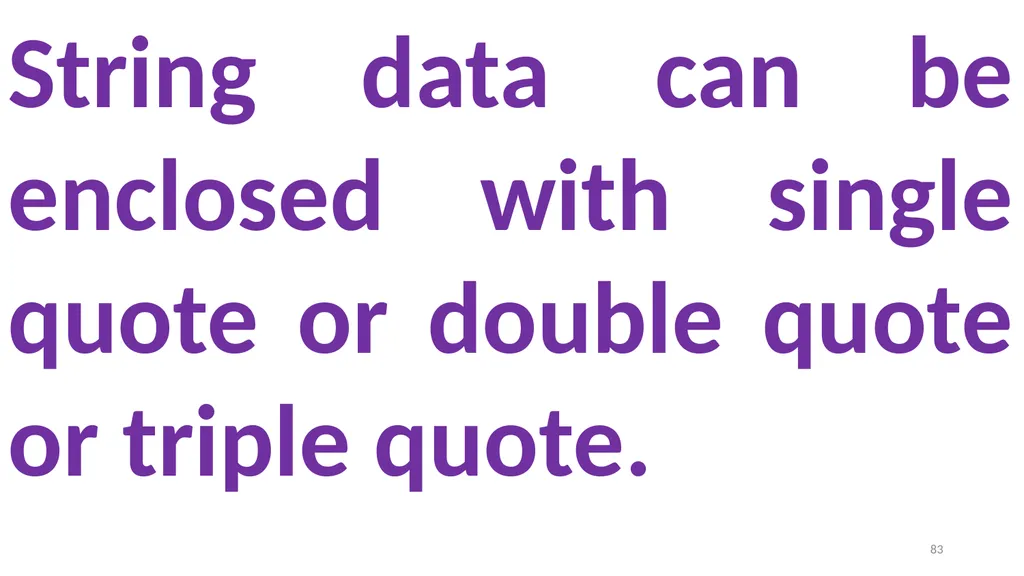 1 PROGRAMMING IN PYTHON PYTHON VARIABLES AND - slide 83 of 85