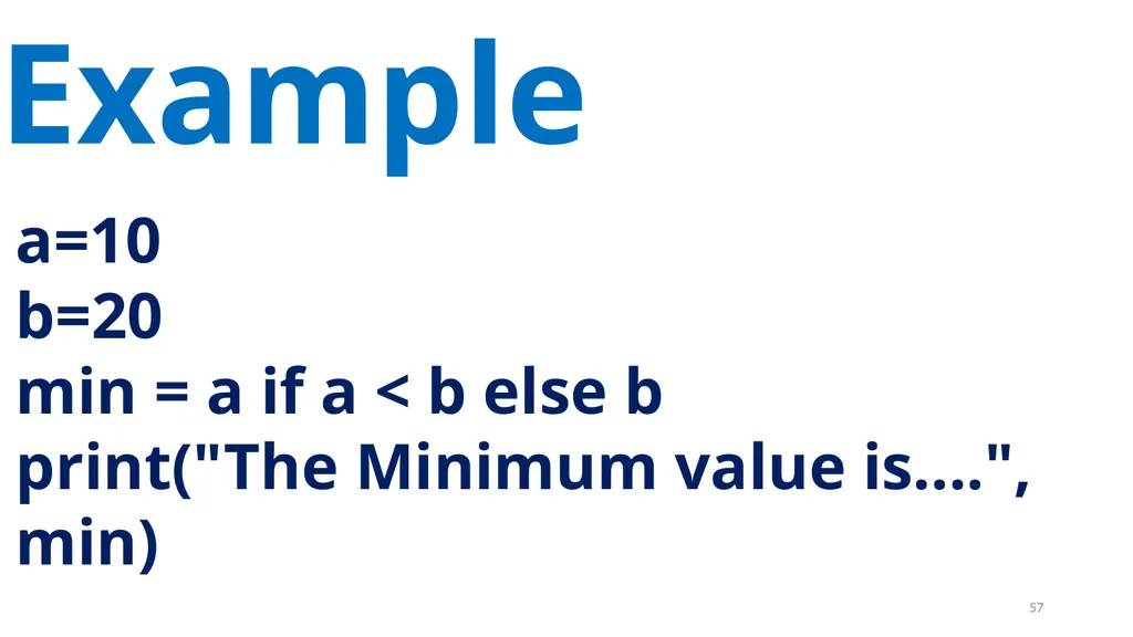 1 PROGRAMMING IN PYTHON PYTHON VARIABLES AND - slide 57 of 85